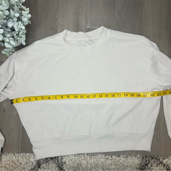Lululemon Perfectly Oversized Cropped Crew *Softstreme White Opal - Picture 10 of 14